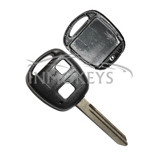 T0-CT02, CARCASA TOYOTA CON LOGO 2 BOTONES PERFIL TOY47